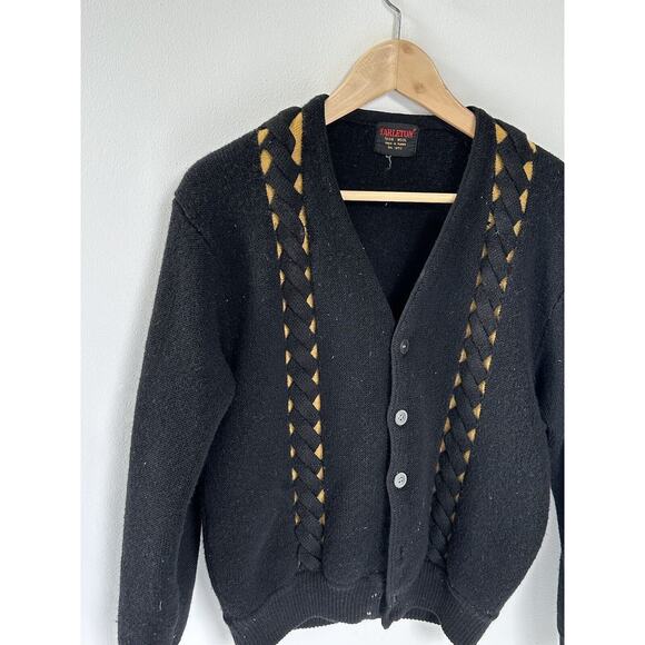 Vintage 1970s Tarleton 100% Wool Cardigan Sweater Women's Small - Picture 3 of 4